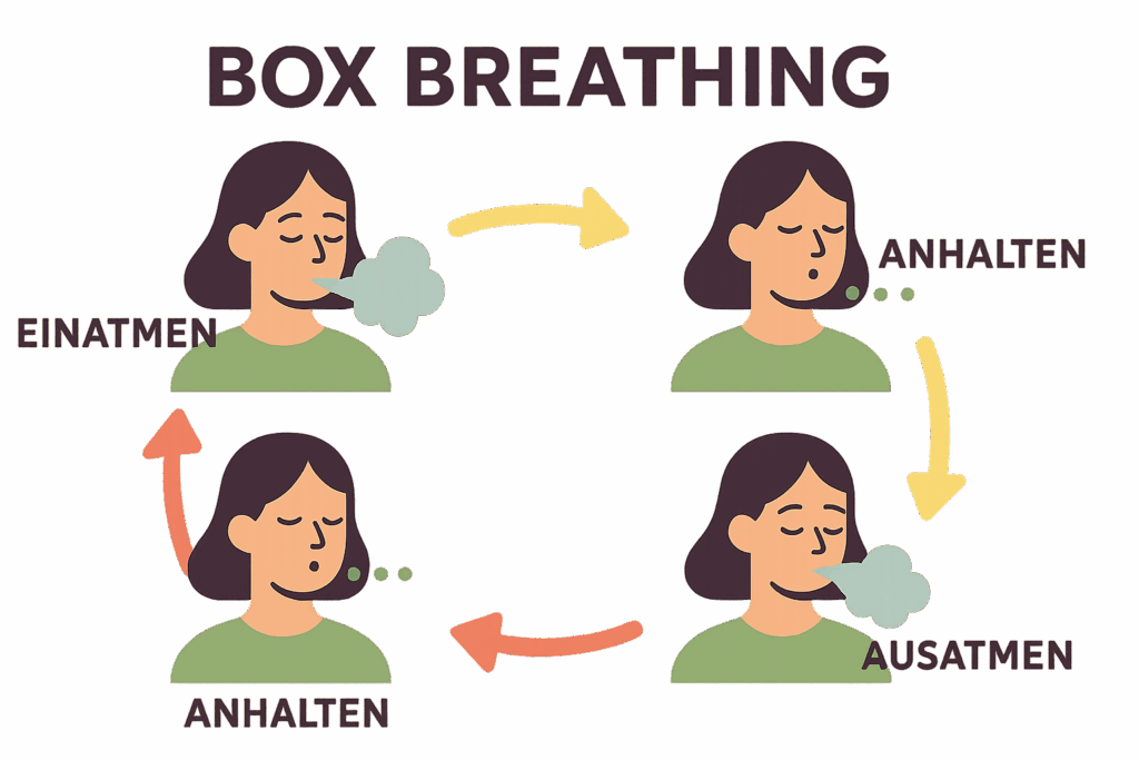 Boxbreathing Technik Grafik